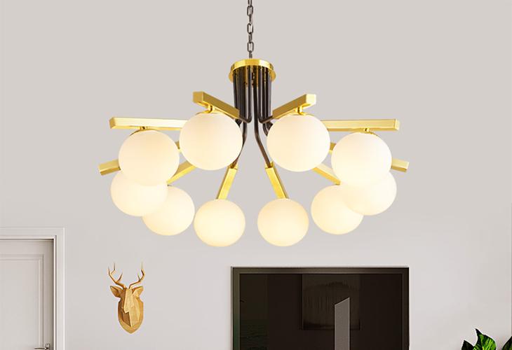 北欧风格客厅吊灯后现代简约大气创意个性魔豆玻璃球卧室餐厅灯具